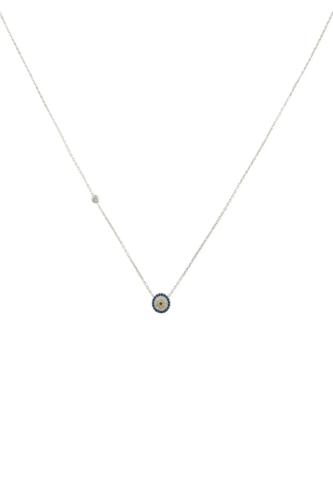 Evil Eye Necklace Silver-1