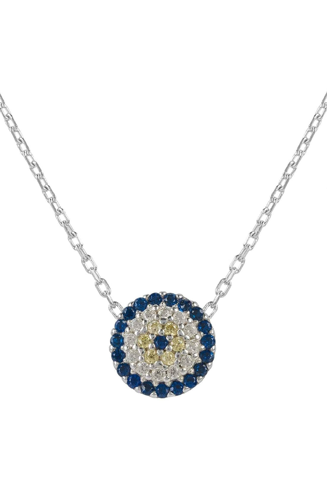 Evil Eye Necklace Silver-0