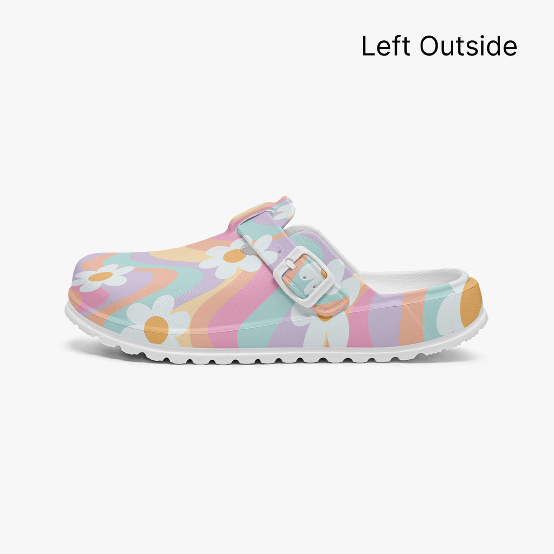 Daisy Floral Multi Coloured EVA Clogs Nurse Work Shoes