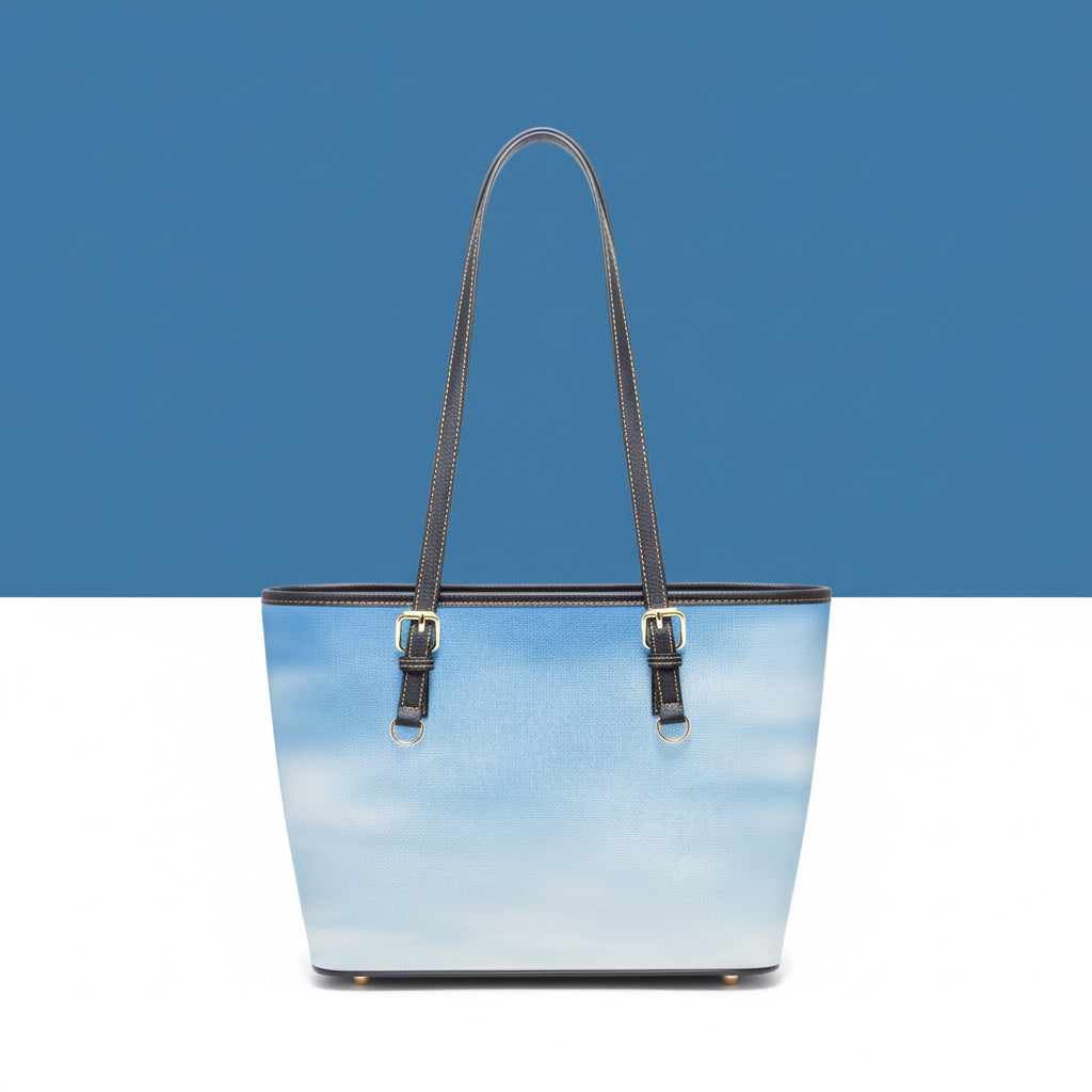 Sky Blue Handbag | Blue Leather Handbag