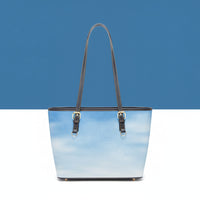 Sky Blue Handbag | Blue Leather Handbag