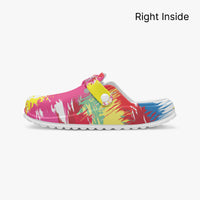 Women's Multi Coloured Brush Stroke EVA Clogs