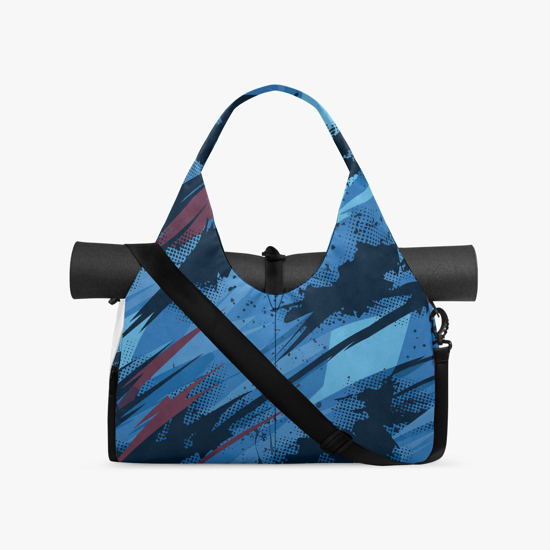 Gym Bag For Men in Blue Abstract Canvas