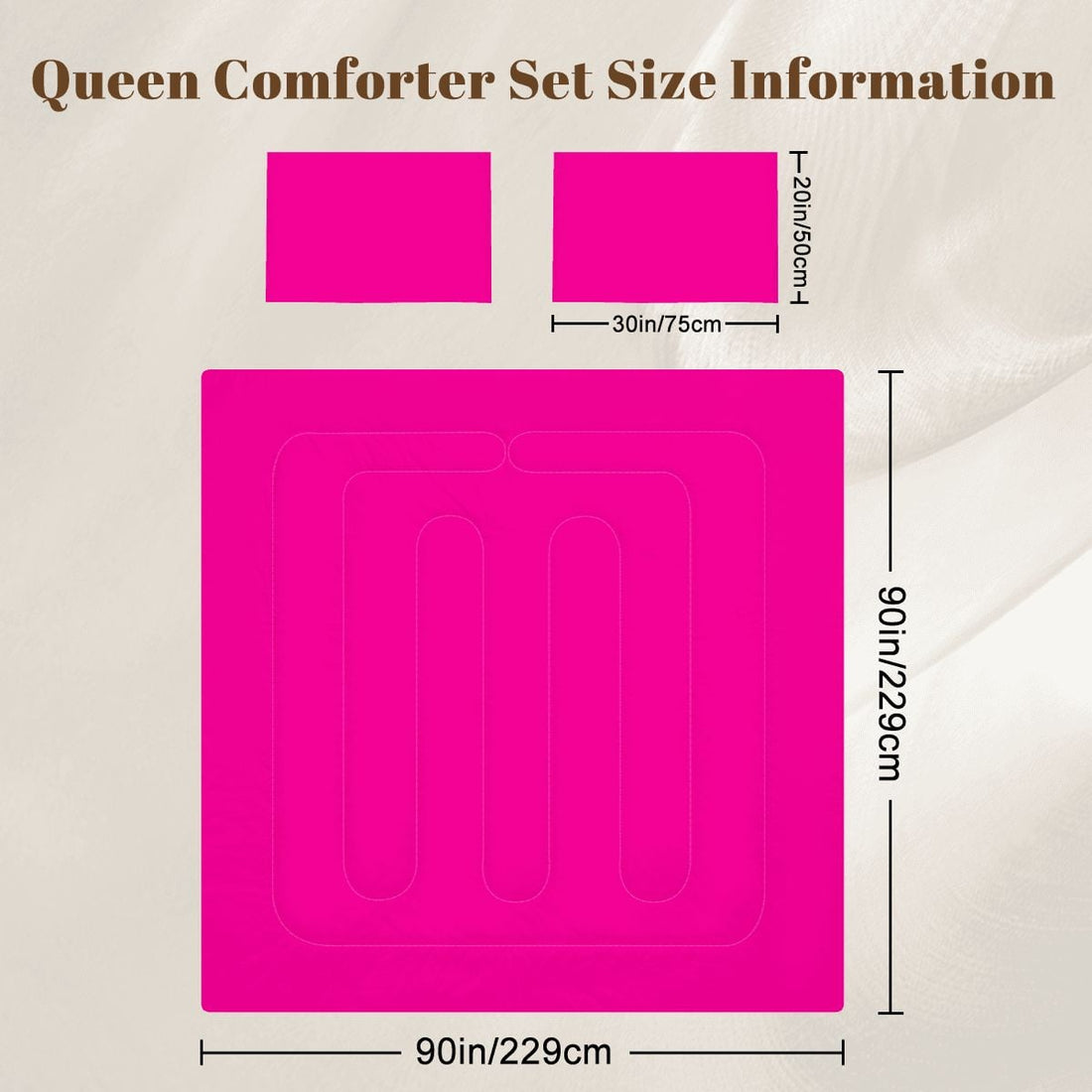 Hot Pink Queen Comforter Set