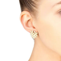 Flowers Large Stud Earrings Rosegold-2