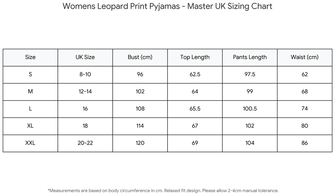 Womens Leopard Print Pyjamas