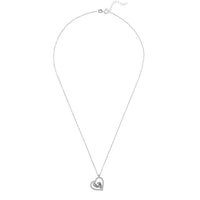 Heart Mum Pendant Necklace Silver-2