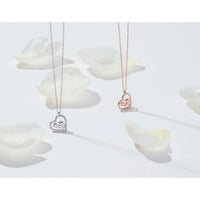 Heart Mum Pendant Necklace Silver-3