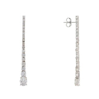 Hollywood Drop Earrings Silver-2