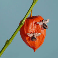 Honey Bee Stud Earrings Gold-2