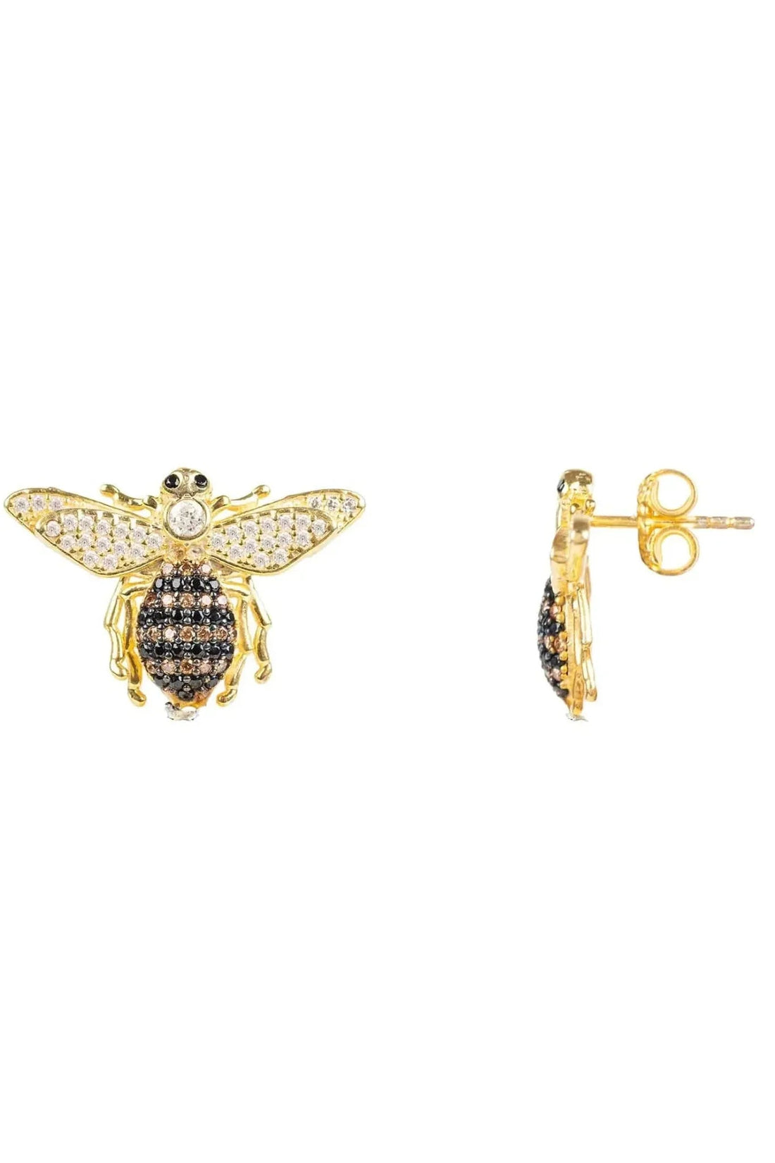 Honey Bee Stud Earrings Gold-1