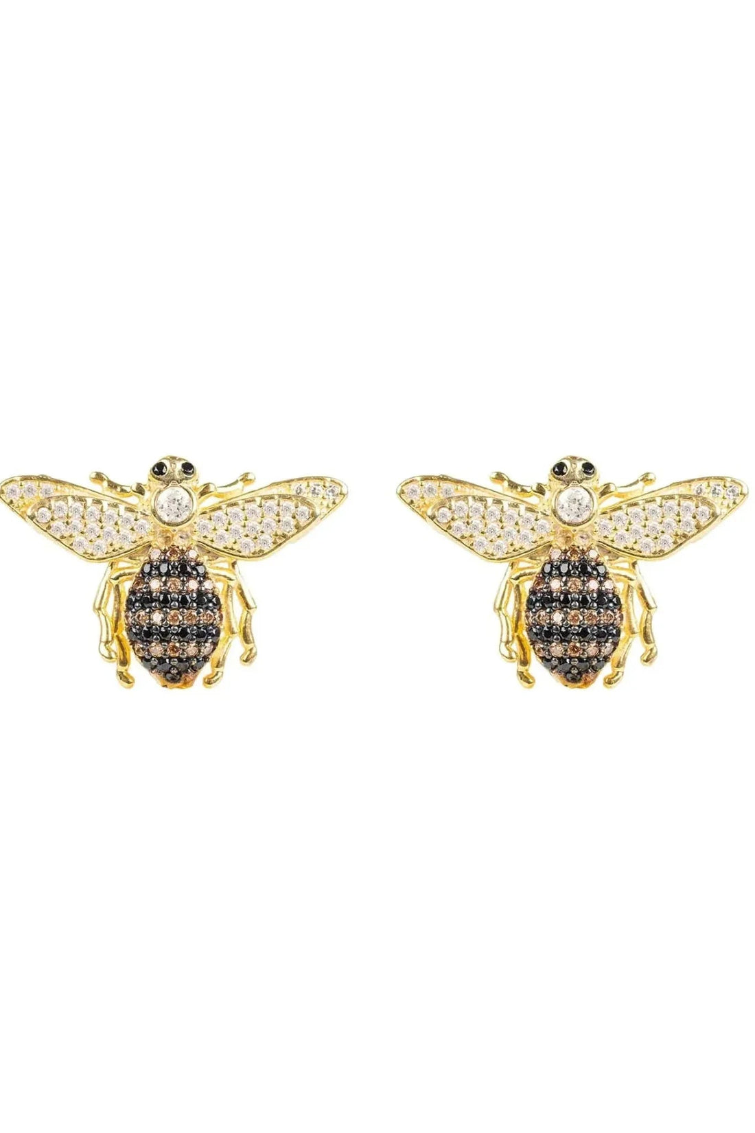Honey Bee Stud Earrings Gold-0