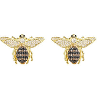 Honey Bee Stud Earrings Gold-0