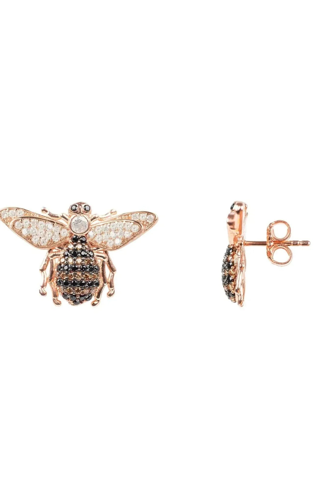 Honey Bee Stud Earrings Rosegold-2