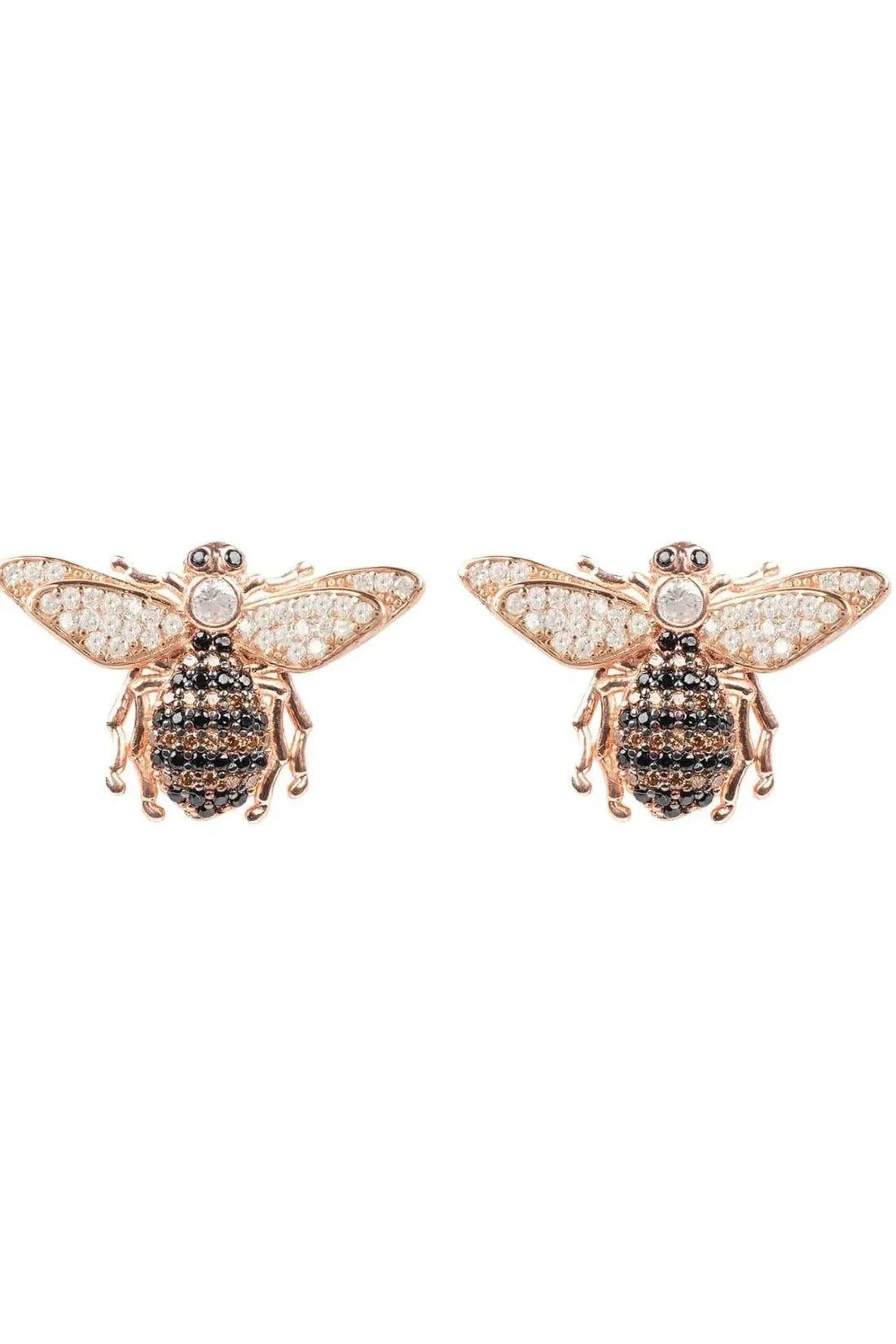 Honey Bee Stud Earrings Rosegold-0