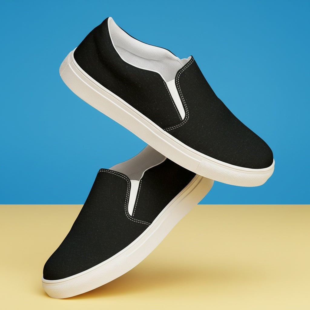 Womens Canvas Shoes Black | Effortless Comfort Sneakers