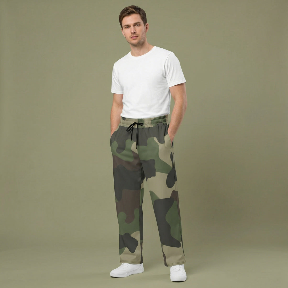 Camo Baggy Pants | Classic Green Camo Wide-Leg Joggers