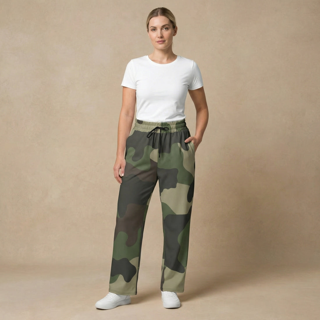 Camo Baggy Pants | Classic Green Camo Wide-Leg Joggers