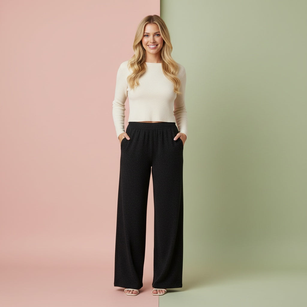 Black Wide Leg Pants | High Waisted Dress Pants Style Streetwear Baggy Joggers