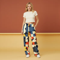 Printed Pants Wide Leg | All-Over Print Aesthetic Streetwear Baggy Joggers