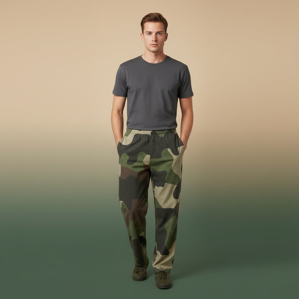 Camouflage Wide Leg Pants | Army Cargo Fatigue Urban Streetwear Baggy Joggers