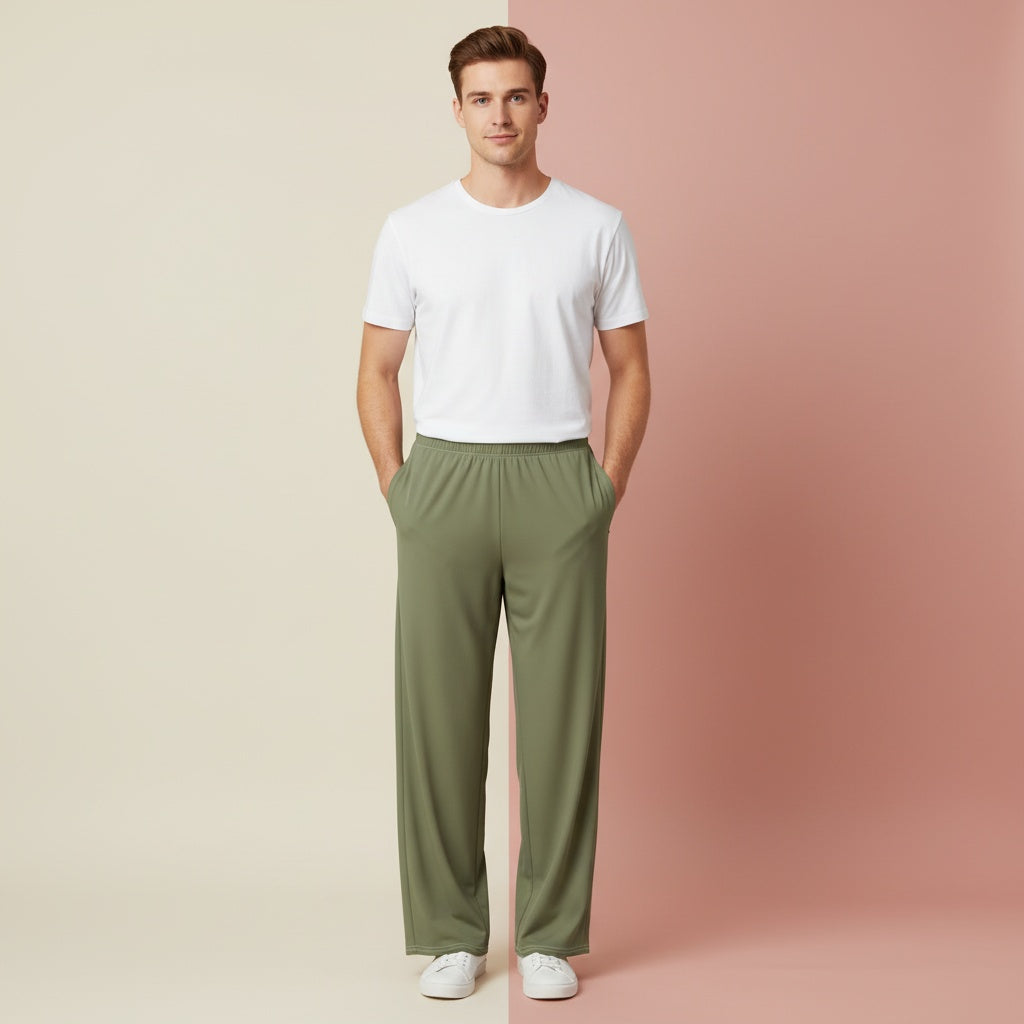 Wide Leg Khaki Pants | Tan Beige Streetwear Relaxed Fit Baggy Trousers