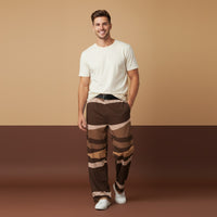 Brown Wide Leg Leather Pants | Faux Leather Look High Waisted Streetwear Baggy Joggers