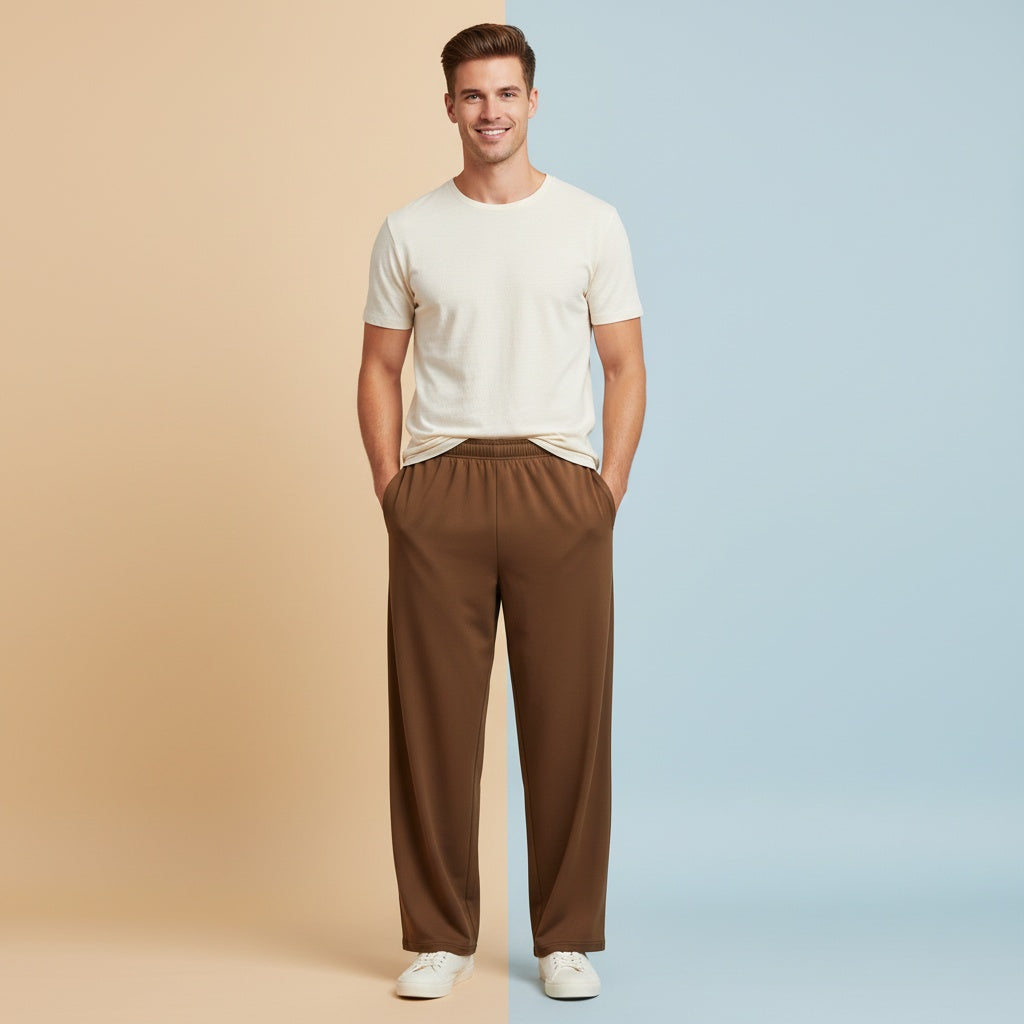 Brown Wide Leg Pants | Dark Brown Chocolate Streetwear Baggy Loungewear