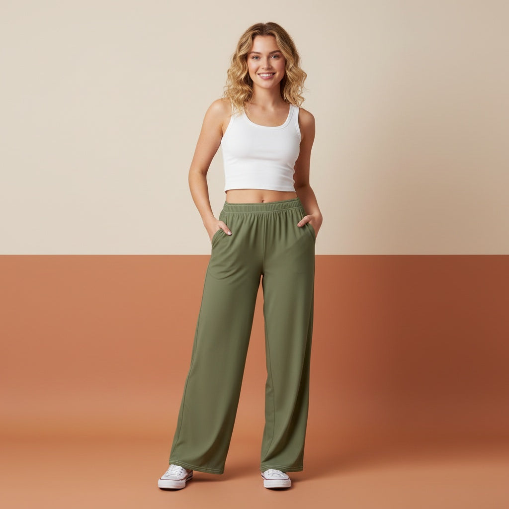 Wide Leg Khaki Pants | Tan Beige Streetwear Relaxed Fit Baggy Trousers