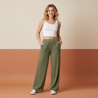 Wide Leg Khaki Pants | Tan Beige Streetwear Relaxed Fit Baggy Trousers