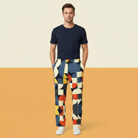 Printed Pants Wide Leg | All-Over Print Aesthetic Streetwear Baggy Joggers