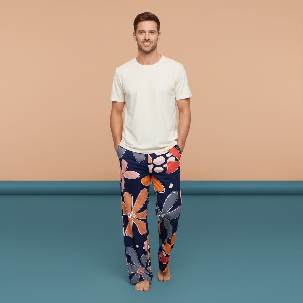 Flower Wide Leg Pants | Floral Botanical Spring Garden Boho Streetwear