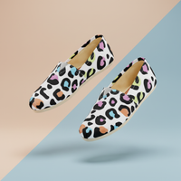 Women's Multi Color Leopard Print Canvas Shoes