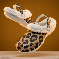 Leopard Print Clogs Unisex Funky Work Shoes