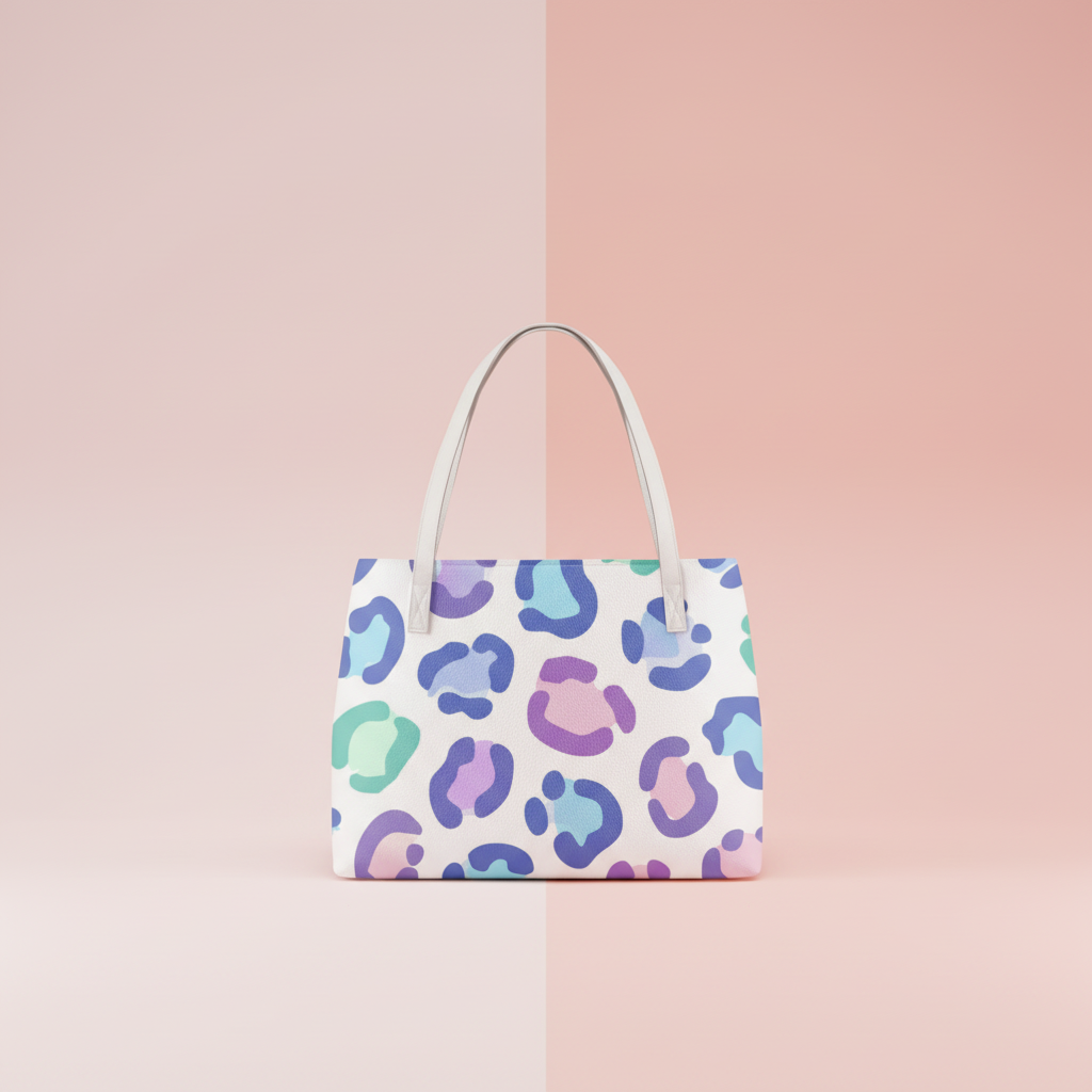 Handbags Leopard Print White Multi Color Shoulder Tote Bag Waterproof Leather