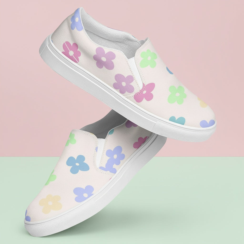 Canvas Floral Shoes | Women&