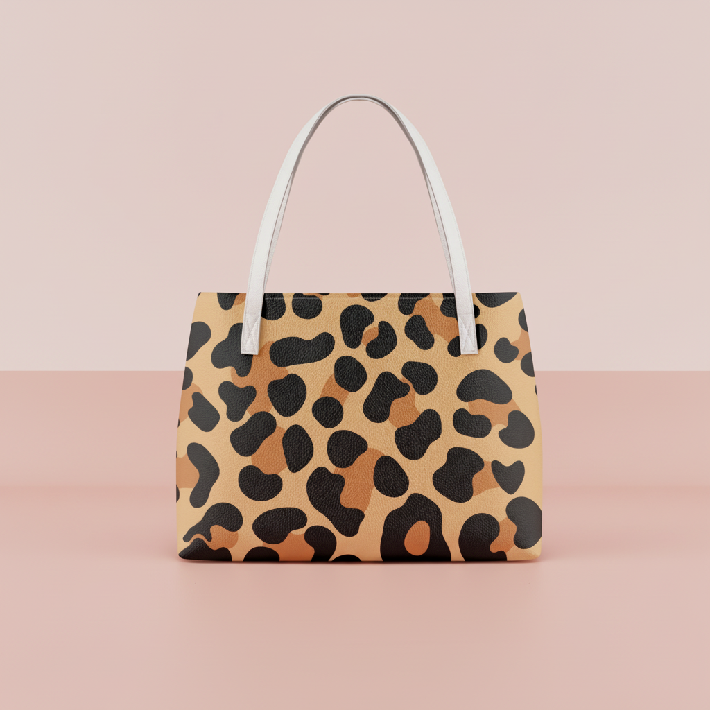 Handbags Leopard Print Classic Brown Shoulder Tote Bag Waterproof Leather