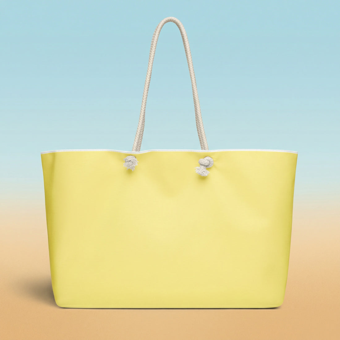 Butter Yellow Canvas Tote Bags | Sunny Oversized Weekender
