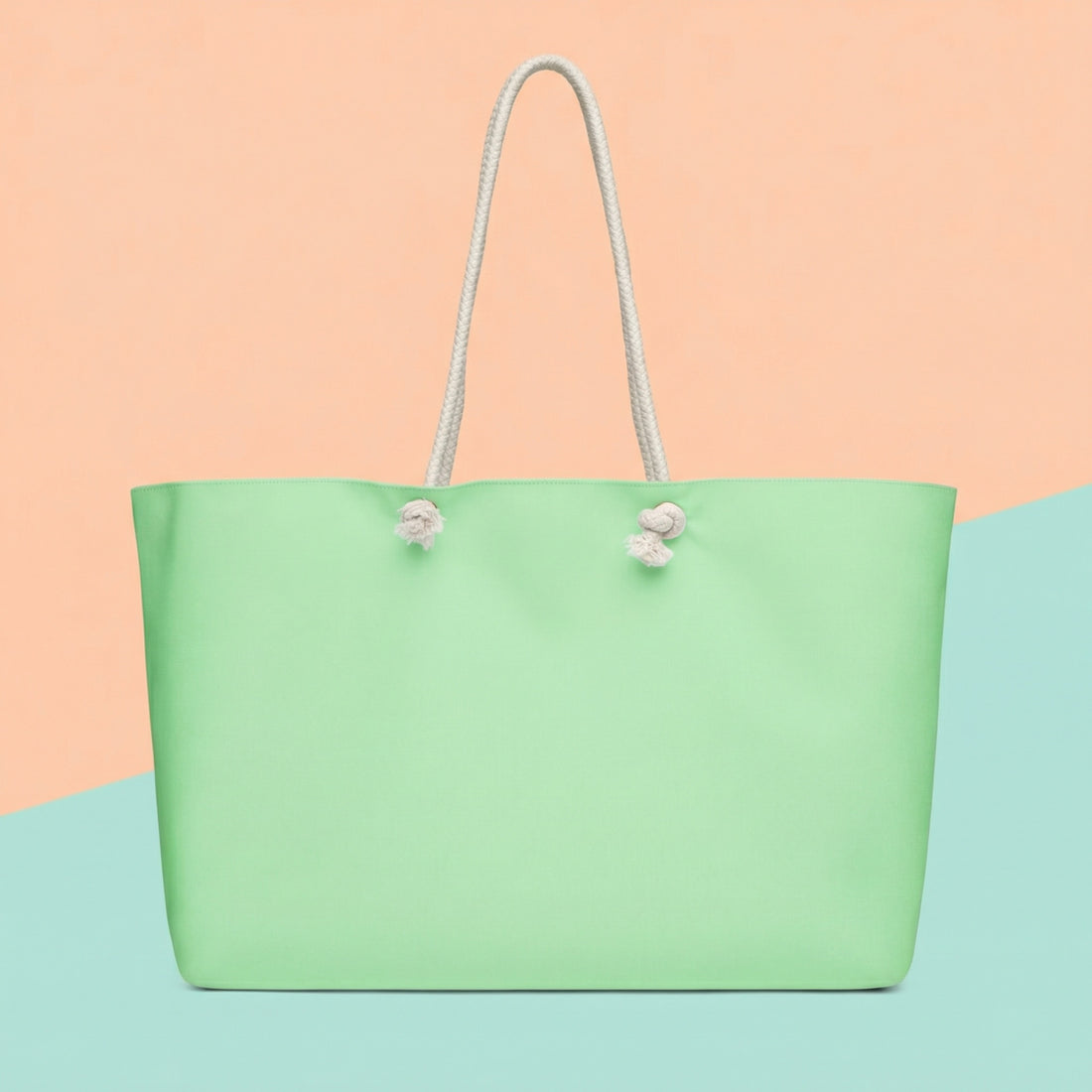 Mint Green Canvas Tote Bags | Refreshing Oversized Weekender