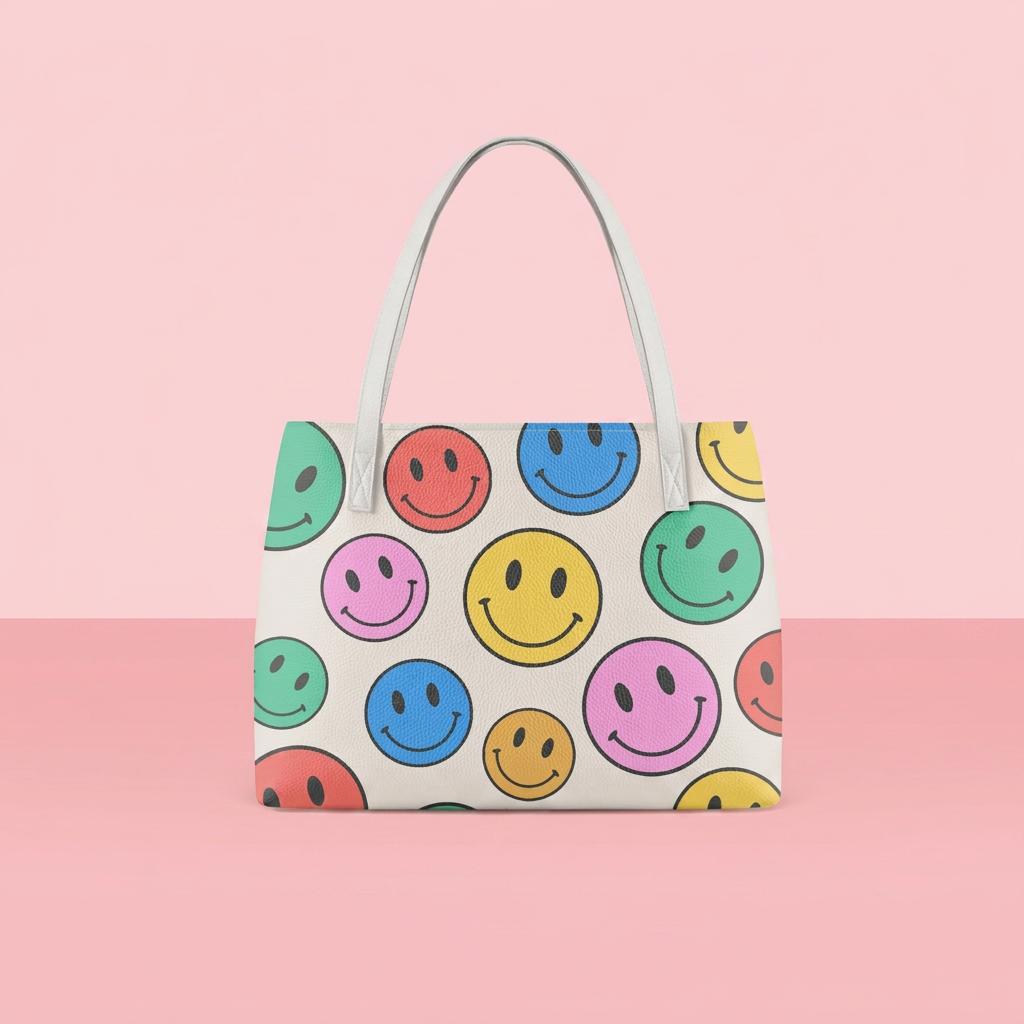Tote Bags For Women Smiley Face Funky Design