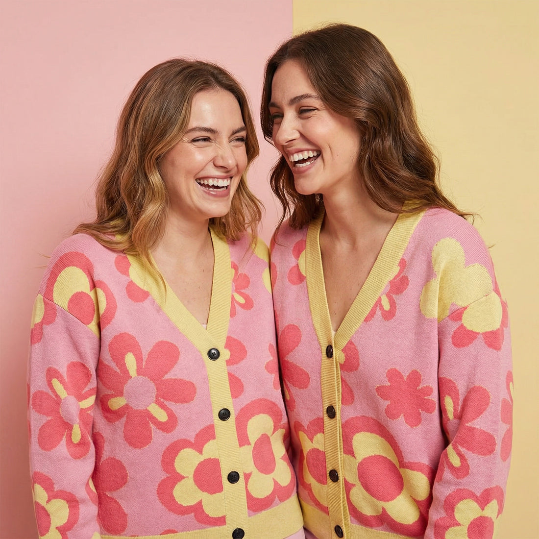 Unisex Floral Cardigan Sweater 2XS-3XL