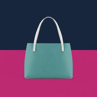 Teal Green Handbags | Deep Blue-Green PU Leather Shoulder Tote