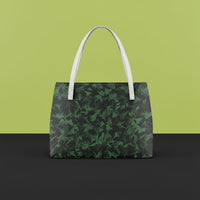 Green And Black Handbag | Sleek and Structured PU Tote