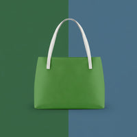 Green Leather Handbags | Premium PU Textured Tote