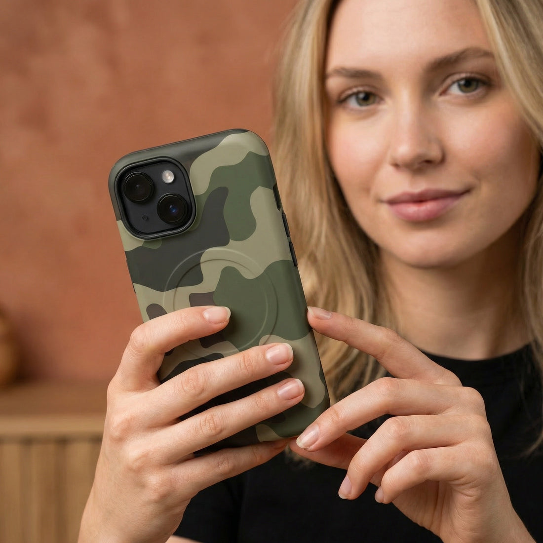 Camo Phone Case | Classic Green Camo MagSafe Tough iPhone Cover