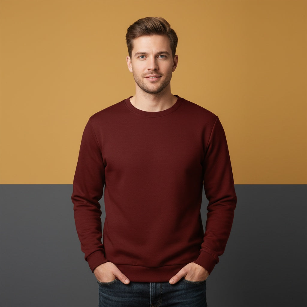 Maroon Sweater | Unisex Pullover Sweatshirt