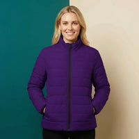 Puffer Coat Purple | Plain Vibrant Purple Quilted Winter Coat
