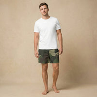 Guys Camo Shorts | Classic Green Camo Unisex Athletic Long Shorts