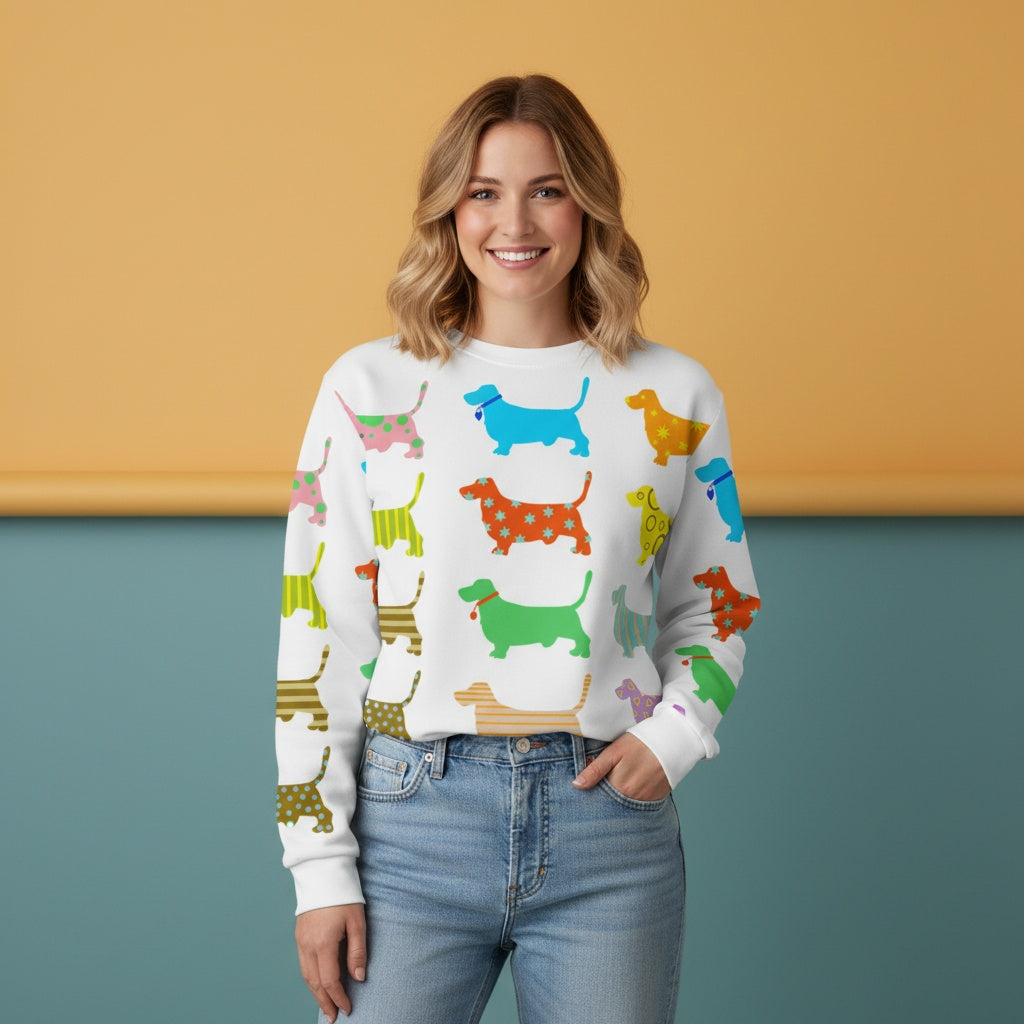 Dachshund Sweater | Unisex Graphic Pullover Aesthetic Sweatshirt