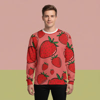 Strawberry Sweater | Unisex Graphic Pullover Sweatshirt